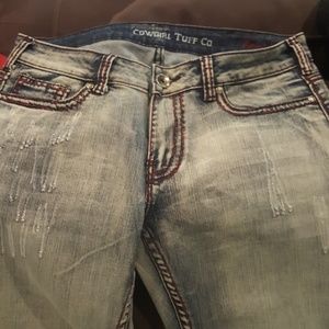 Cowgirl Tuff Paisley Red Jeans.